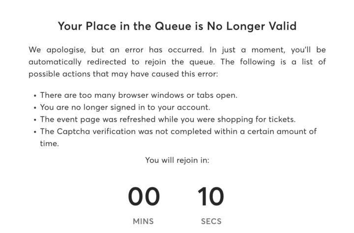 Ticketmaster Kicked You Out of the Queue