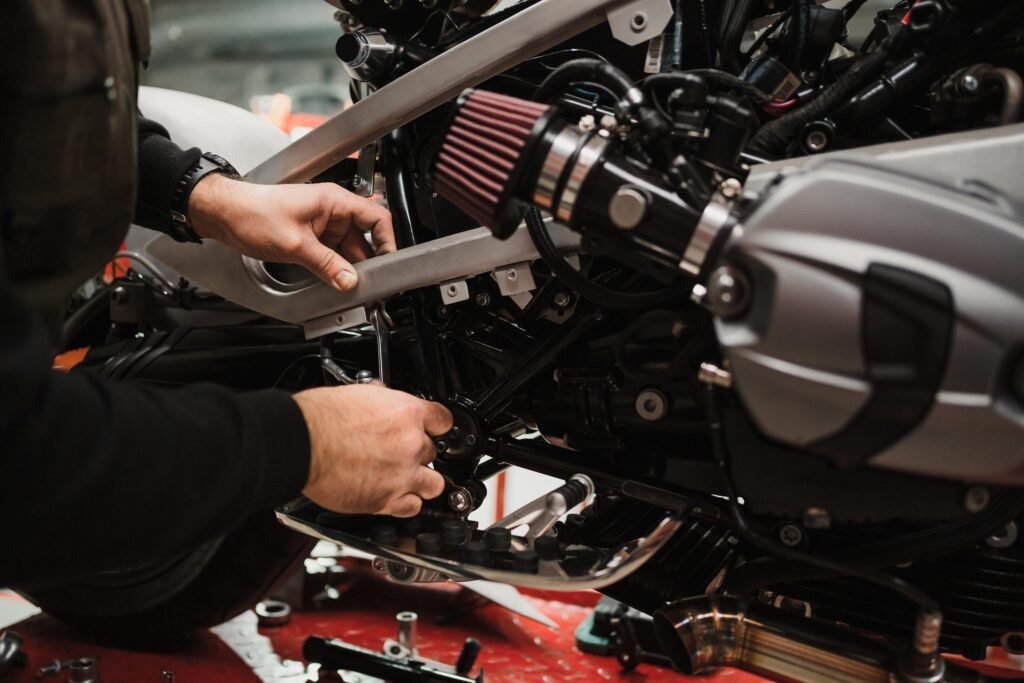 Motorbike Repair Shops in London Repairing A Bike