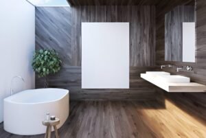 bathroom accent wall