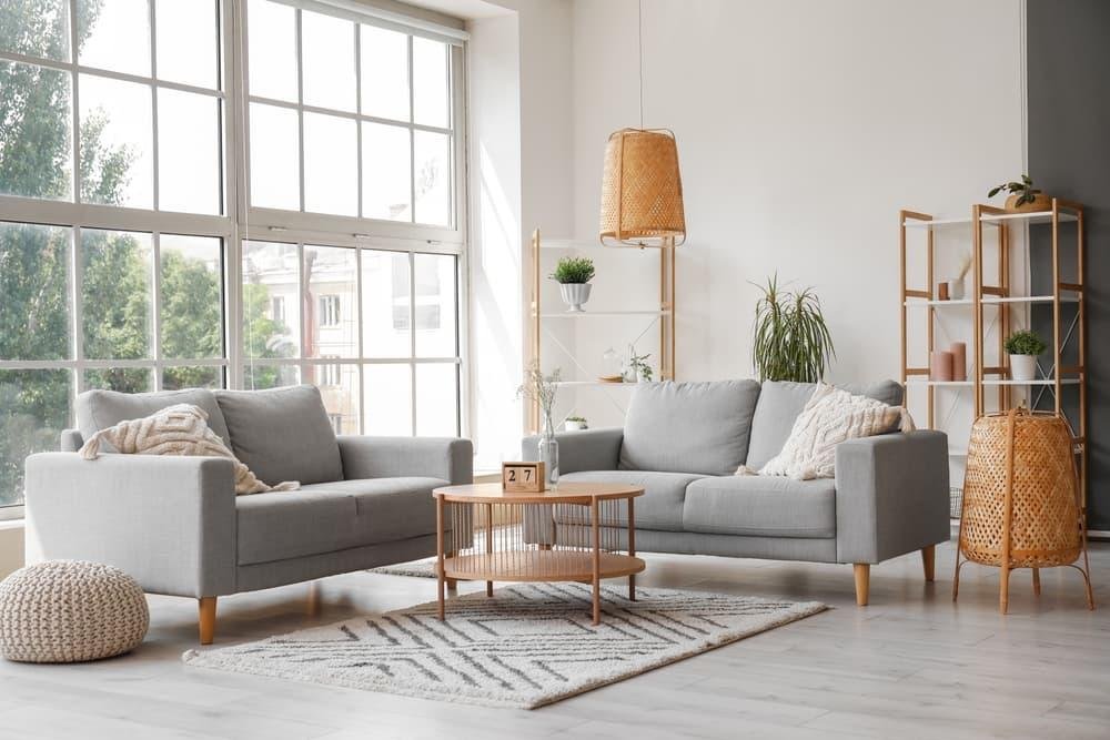 what color coffee table with grey couch