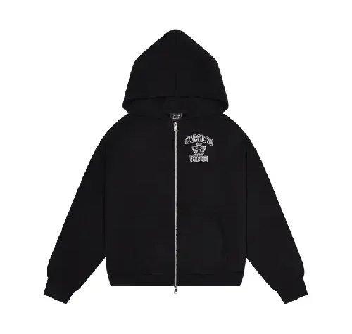 Black Carsicko Core Zip-Up Hoodie